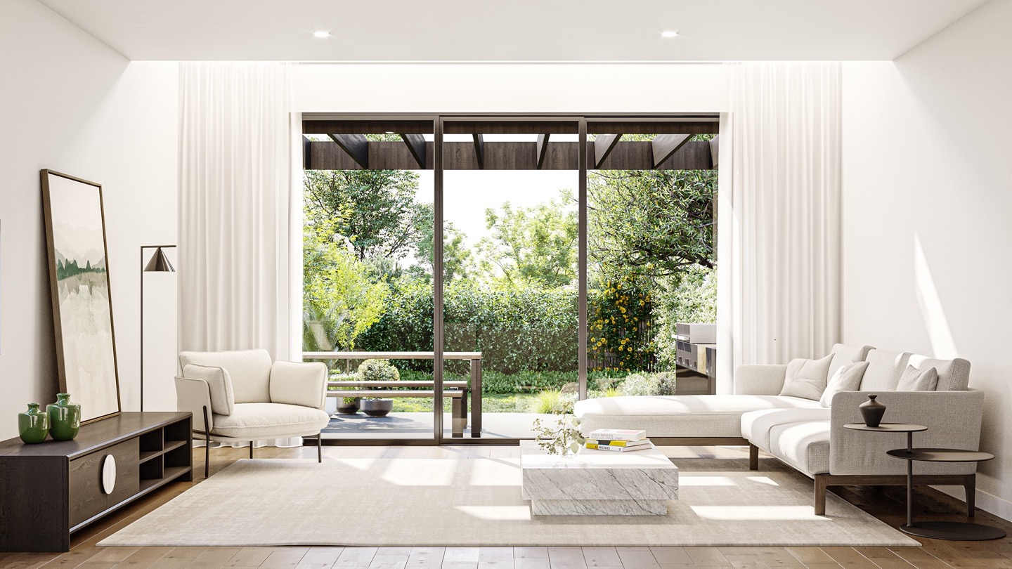 Melbourne home renovation - modern living room by Bozan Building Solutions